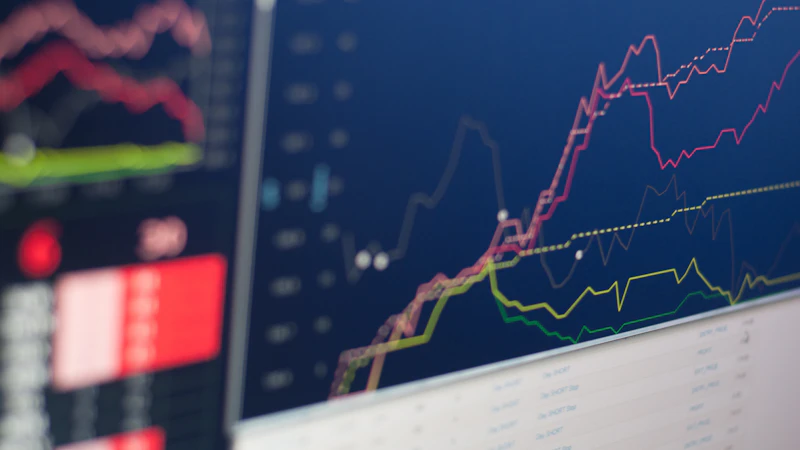 A close-up photo of a monitor displaying a graph
